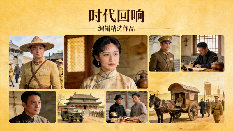 编辑精选作品《时代回响》剧照，展现不同历史时期的交错叙事